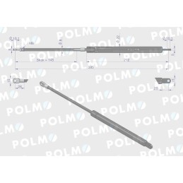 Variklio dangčio pavara l max 385mm 65415046 massey fergus