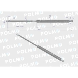 Variklio dangčio pavara l max 885 mm 65415047 massey fergus