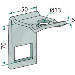 Dantų laikiklis 32x10 mm, armuojanti spyruoklė 32