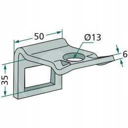 Dantų laikiklis 32x10 mm, armuojanti spyruoklė 32