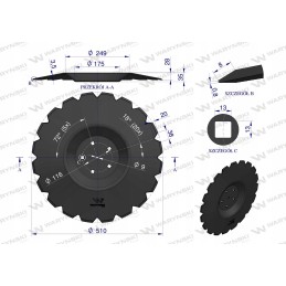 Dantyta plokštelė z20 510 5 116 r 4mm Warynski