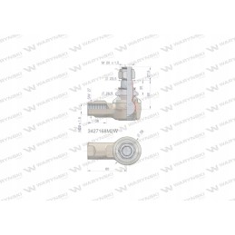 Vairo jungtis 80mm m22x1 5 3427168m2 waryns