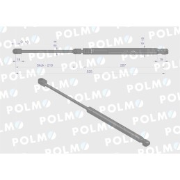 Galinio lango pavara l max 525mm 3301920m91p turi