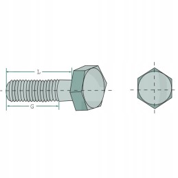 Varžtas m16 x 1 5 x 50 mm 12 9 aktyviosios masės akėčioms