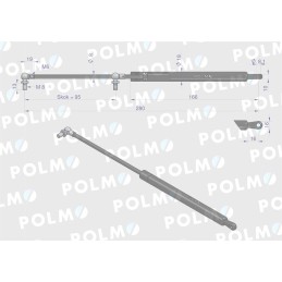 Priekinio stiklo pavara l max 280mm 62546500p ca