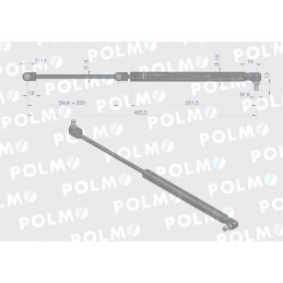 Galinio lango pavara l max 485 5mm 47108190p nauja