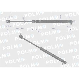Galinio lango pavara l max 785mm 3389556m1p masė