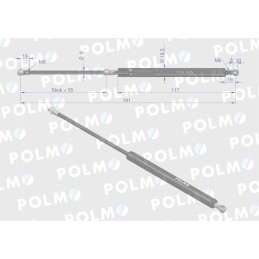 Durų pavara l max 191mm 5191711p korpusas ih naujas h