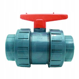 PVC rutulinis vožtuvas 50mm dn 40 10 bar klijų jungtis