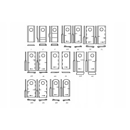 570445 rotorinis šienapjovės peilis, kairysis, 106x48x4 mm