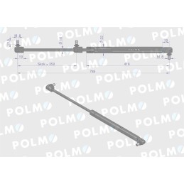 Cilindras l max 785mm 3782975m1p massey ferguson p