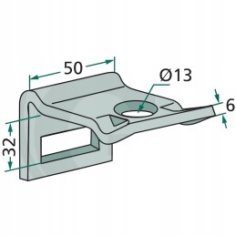 Dantų laikiklis 32x10 mm granito kultivatorius