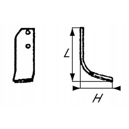 Rb12001 frezavimo peilis dešinysis 178x88x50mm 6mm