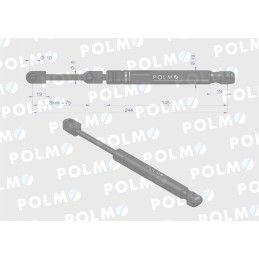 Durų pavara l max 245mm al110629p john deere p
