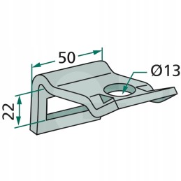 Dantų laikiklis 32x10 mm, rėmas 40x12 mm be įrankių
