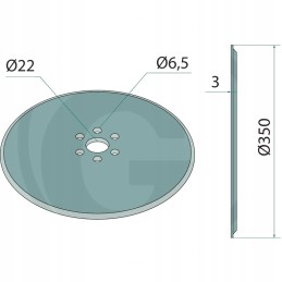 Sėjimo diskas 350 x 3 mm aplink Hatzenbich ašį