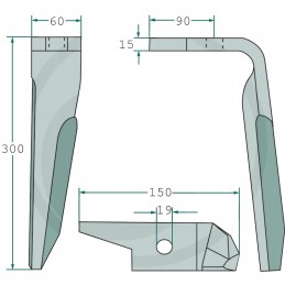 Variklinių akėčių dantys amazone ke 252 ke 302 ke 402