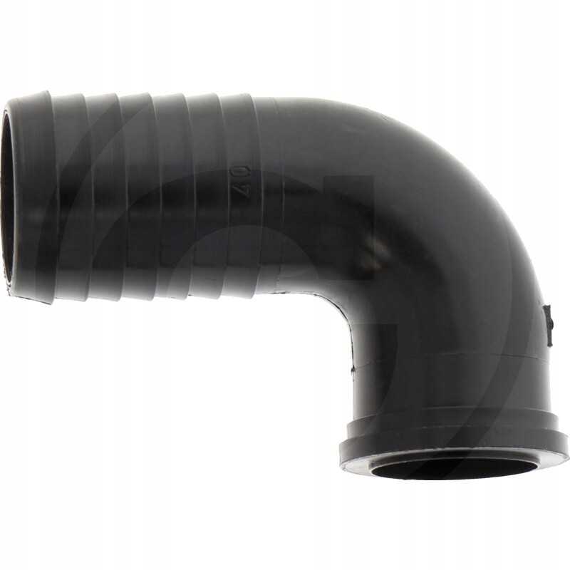 Žarnos jungtis 90 su plokščiu PVC lizdu 30 mm