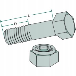 Sraigtinio rotatoriaus mentė m14x1 5 l 60 mm klasė 12 9