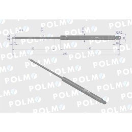 Galinio stoglangio lango pavara l max 240mm 65