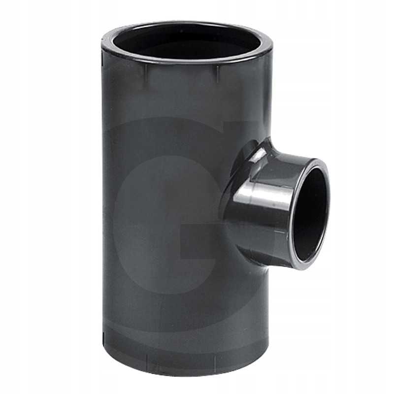 Tee su redukcija 3x PVC klijuota jungtimi U OE w