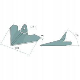 Raiktuvų peilis 180x4mm 60 chopstar rollstar