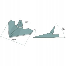 Raiktuvų peilis 180x4mm 60 chopstar rollstar