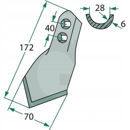Kongskilde noragas 70 x 6 mm