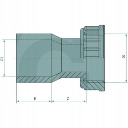 Srieginė jungtis 2 3 PVC u 2 1 2 48 mm 4