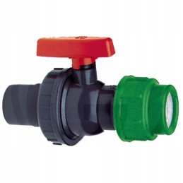 PVC rutulinis vožtuvas u 20mm su 1x klijuota jungtimi ir 1x