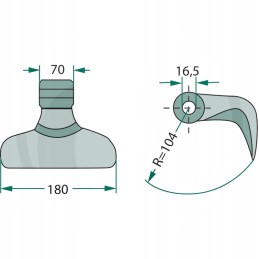 Ferri plaktukas 180 mm