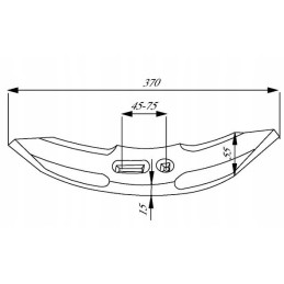 Apverčiamas 370x55x15 mm noragas, skirtas Amazon CP119
