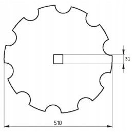 Dantytas akėčių diskas 510x3 5 mm