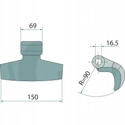 Plaktukas smogtuvas 150 mm