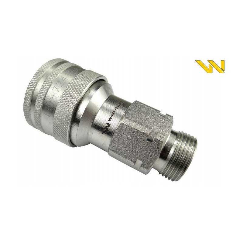 Hidraulinė greitoji jungtis, M22x1 lizdas, 5 nerūdijančio plieno sriegiai