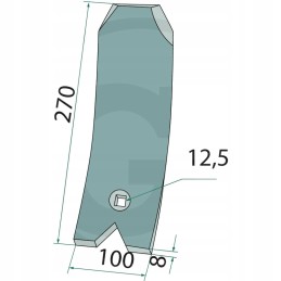 Kreipiamoji juosta 270x100x8mm ap 702