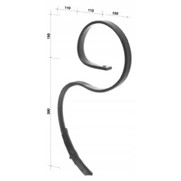 Kultivatoriaus noragai 32x10x540 mm su Kramp dalele