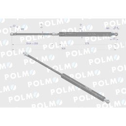 Durų pavara l max 500mm 134701576p korpusas ih pol