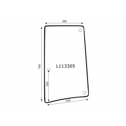 Dešiniojo šoninio lango john deere i versija l113305