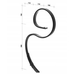 Kultivatoriaus noragai 32x12x550 mm su Kramp dalele