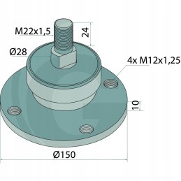 Diskinės akėčios m22x1 5 oe150 4x110
