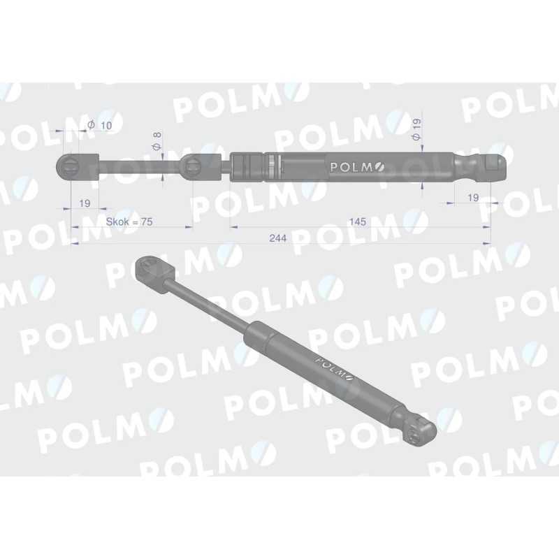 Durų pavara l max 245mm al110629p john deere p