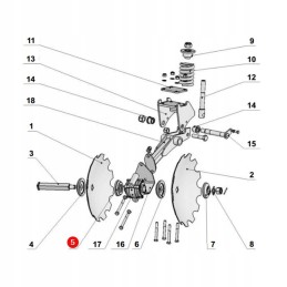 Plokštės dangtis 140mm jungtis 1279 43 105 0 originalus