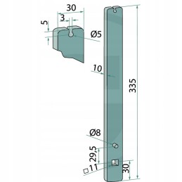 Steketee laikiklis 30 x 10 mm