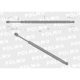 Durų pavara l max 504mm 04373760p deutz polmo