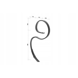 Cp50 spyruoklinis noragas 32x10x540mm su noragėliais