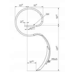 SV Zab su noragėliais 45x10 580mm, agregato gaminys