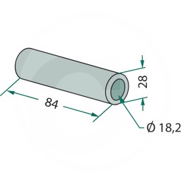 Įvorė 18 2 x 28 x 84 mm Ducker