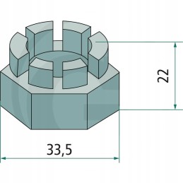 Karūninė veržlė m20 x 1 5 mm gilbers