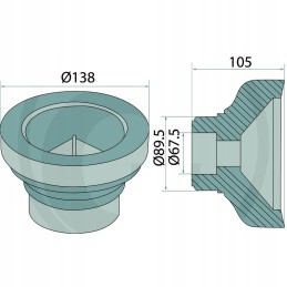 Akėčių diskas 260mm 138mm 40mm